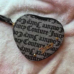 Juicy couture black heart wristlet